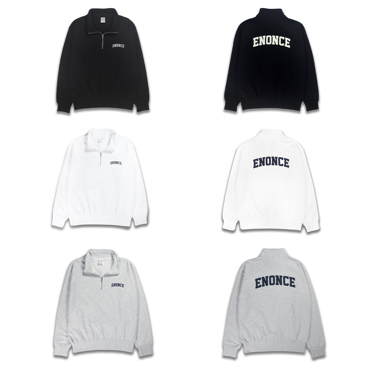 ENONCE-417 / HALF ZIP SWEAT